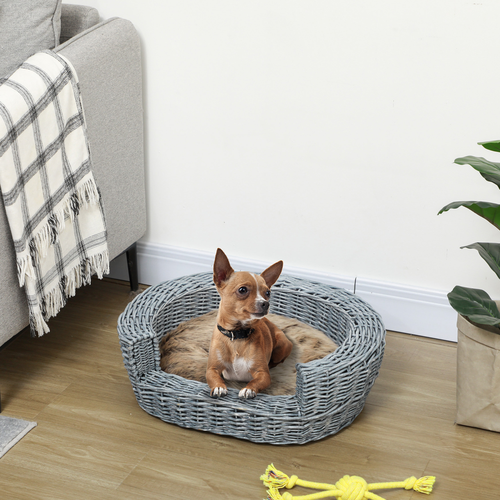 Vintage Rattan Pet Bed for Cats and Small Dogs – Soft, Durable, and Easy to Clean