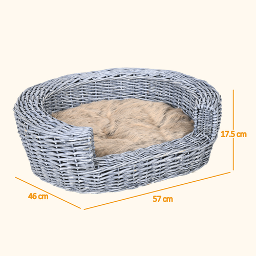 Vintage Rattan Pet Bed for Cats and Small Dogs – Soft, Durable, and Easy to Clean
